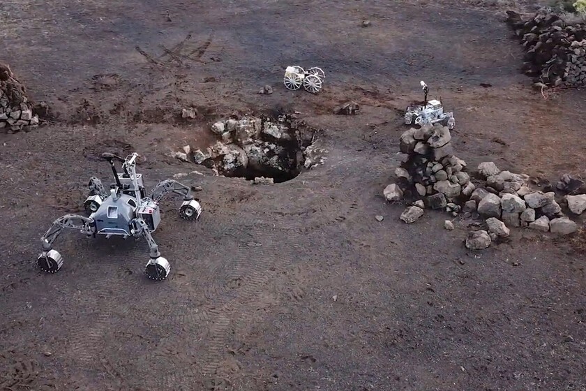 Málaga envió tres robots a un tubo volcánico de lava en Lanzarote. La colonización de la Luna o Marte ahora parece un poco más cercana