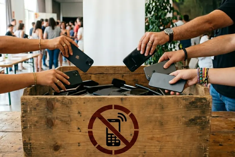 Desconexión total del móvil este jueves: cientos de personas se reúnen para un retiro tecnológico