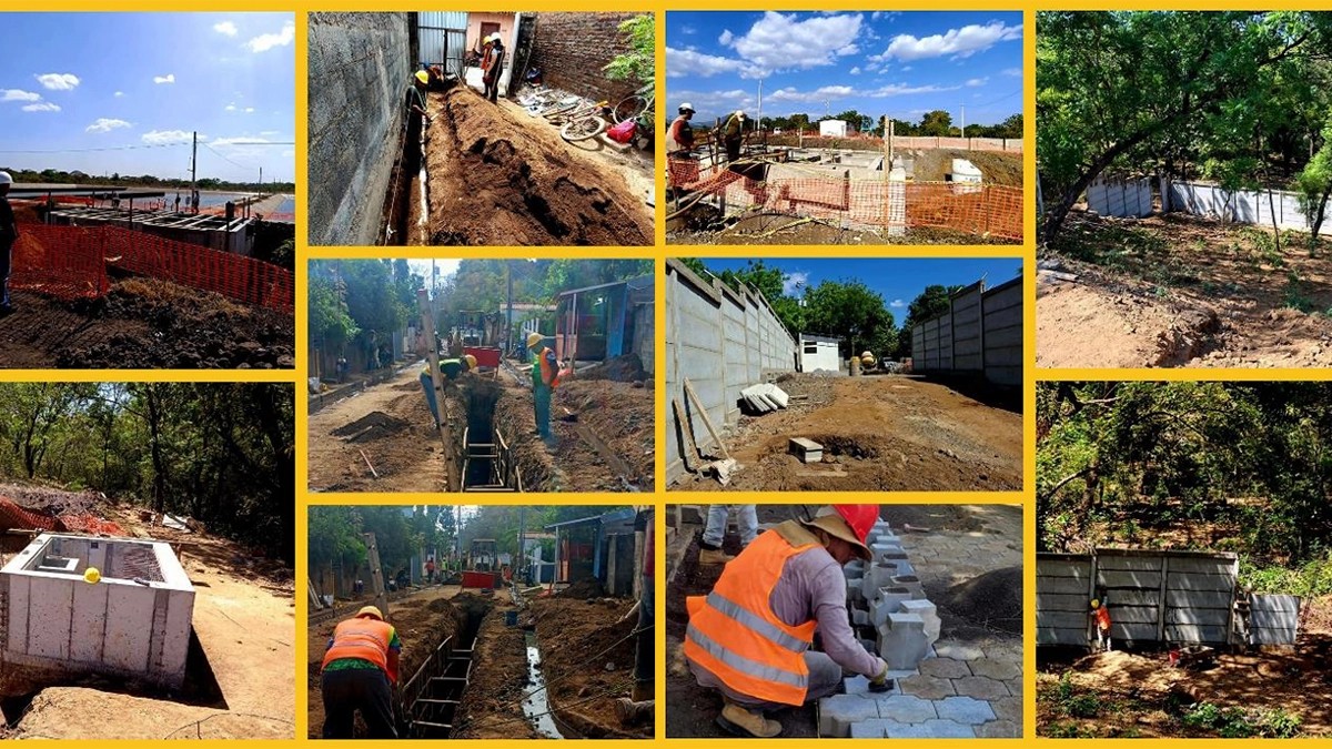 Avanza 42% construcción del sistema de alcantarillado sanitario en Telica, León