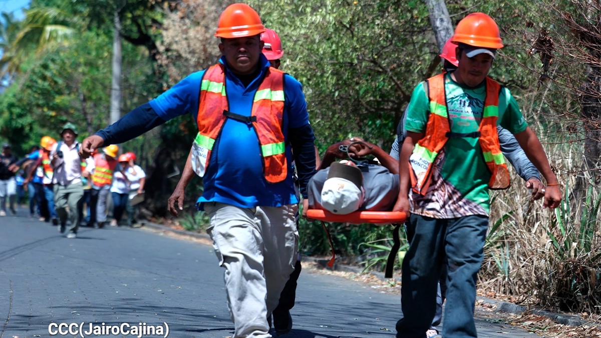 Comunidad Manuel Landez en Ticuantepe participa en Ejercicio Multiamenaza