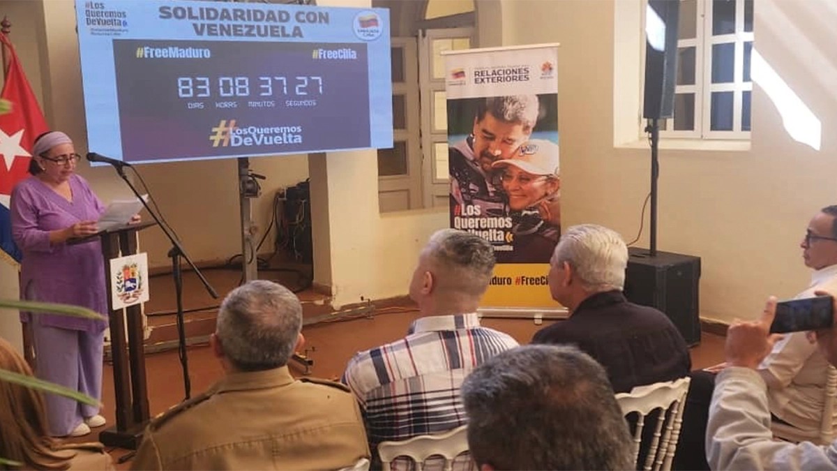 Jornada Mundial de Solidaridad exige libertad del Compañero Nicolás Maduro y la Compañera Cilia Flores en Cuba