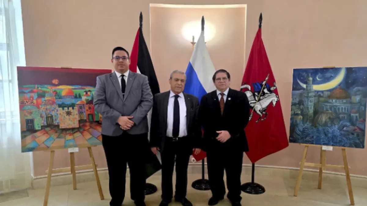 Embajada de Nicaragua en Rusia participa en exposición “El Sueño de Palestina”