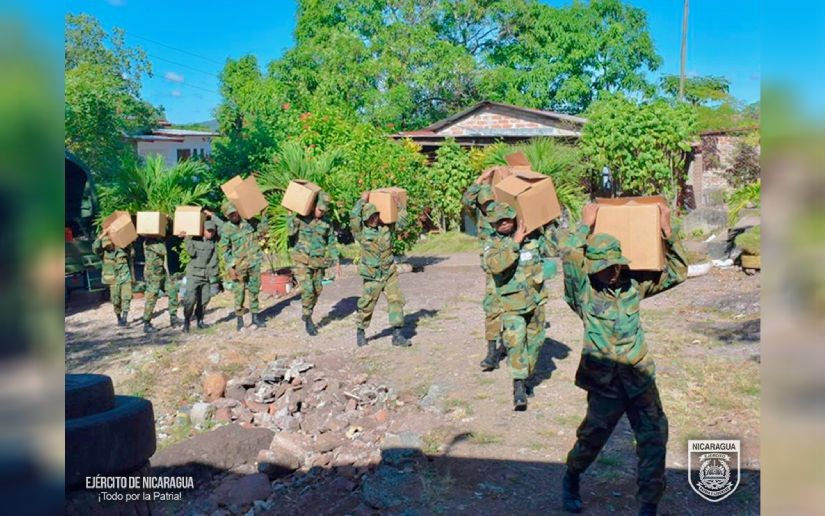 Quinto Comando Militar Regional realiza descargue y traslado de la merienda escolar