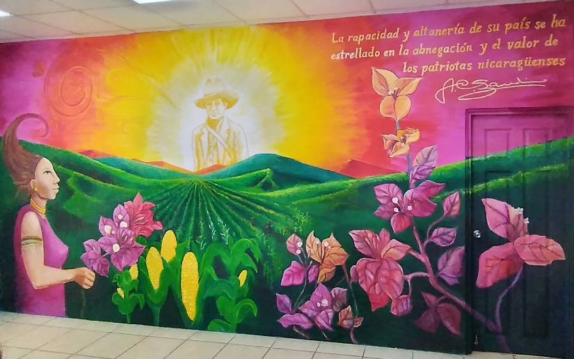 En arte y memoria; presentan mural en homenaje al General Sandino