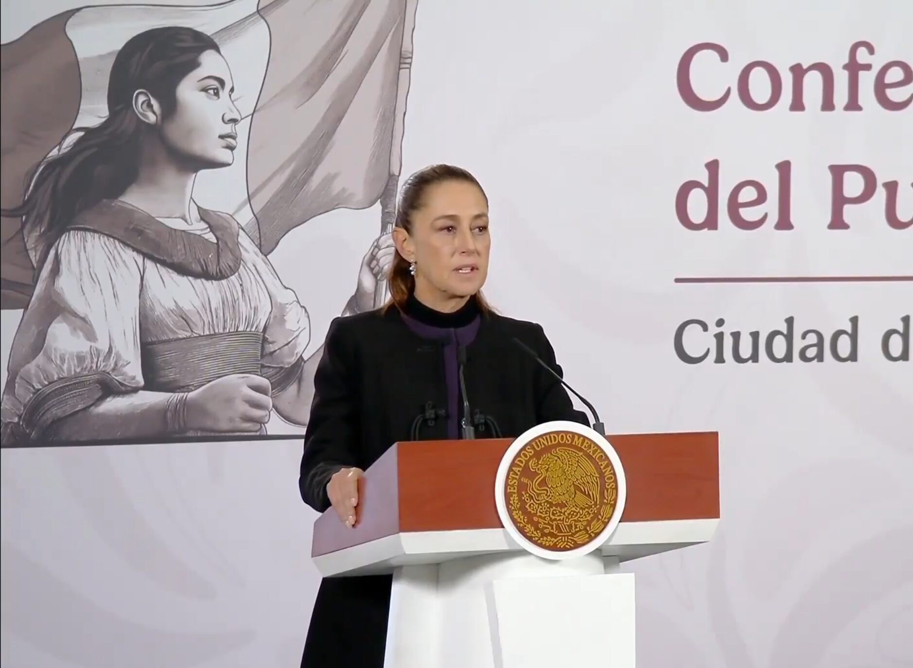 Presidenta de México llama a la calma tras operativo contra líder del narcotráfico