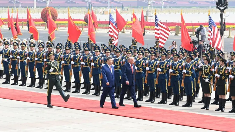 Xi Jinping recibe a Donald Trump con una ceremonia de bienvenida