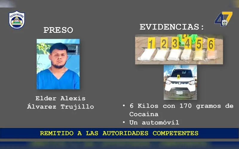 Policía Nacional captura a sujeto y le ocupan más 6 kilos de cocaína