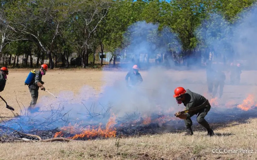 Ejército de Nicaragua y su papel en la lucha contra incendios forestales