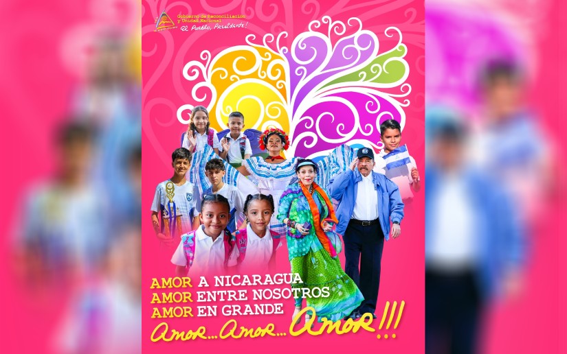 Un abrazo grande a familias nicaragüenses en víspera del Día del Amor
