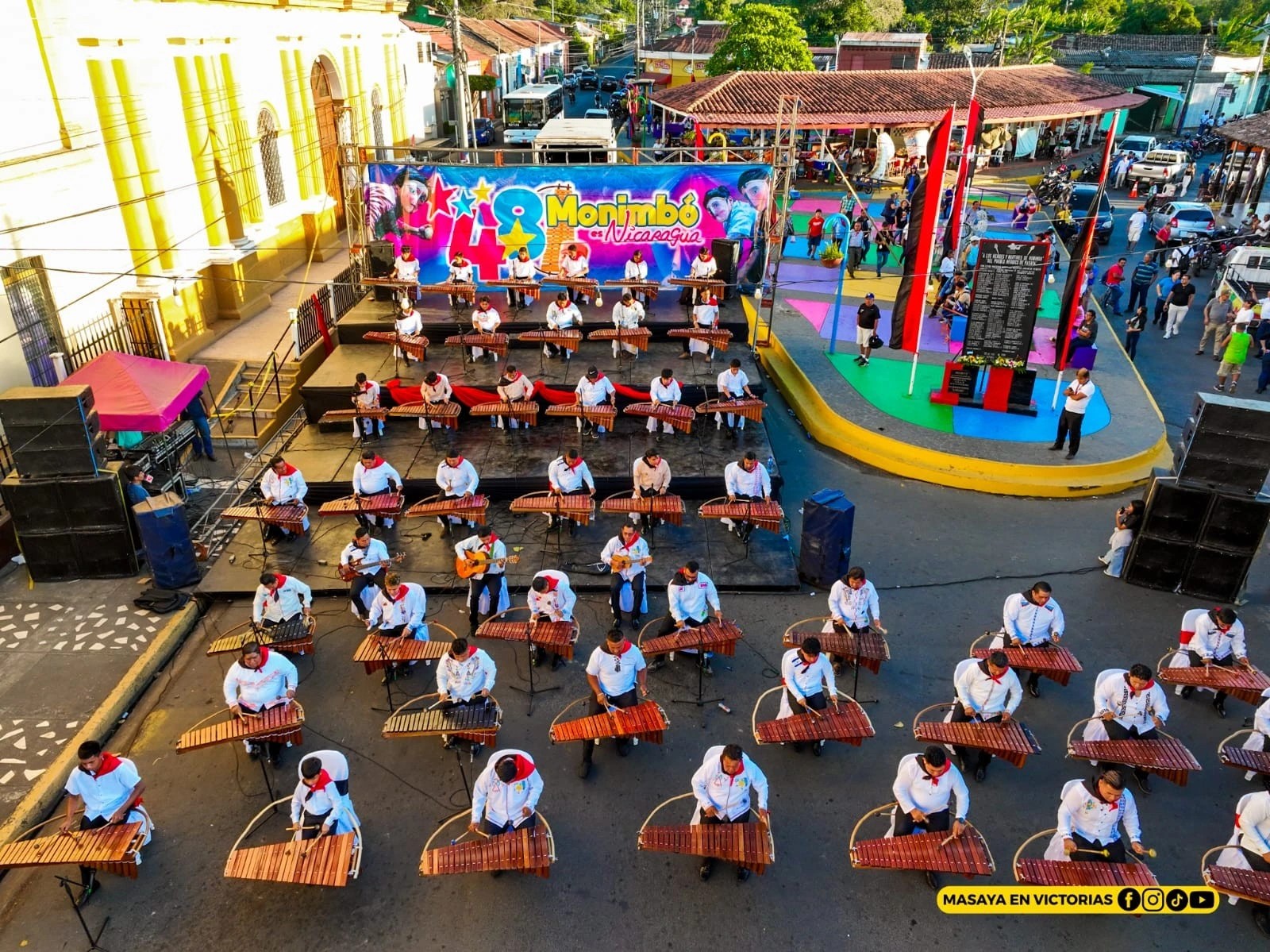 Marimbistas de Masaya y Monimbó en serenata a nuestros héroes y mártires