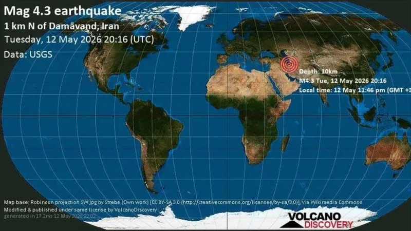 Terremoto de magnitud 4,6 grados registrado en Teherán, capital de Irán