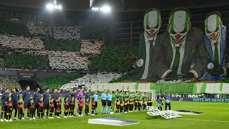 Descomunal 'tifo' del Betis en Champions League