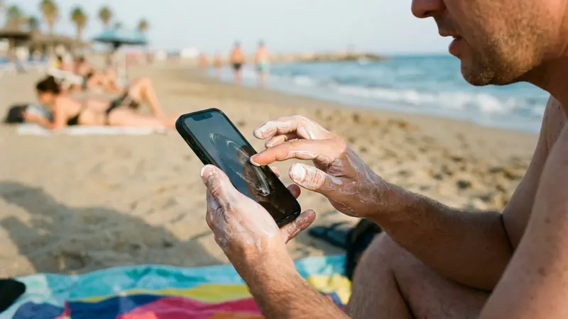 Ni se te ocurra tocar tu móvil con crema solar, y, si lo haces, actúa rápido