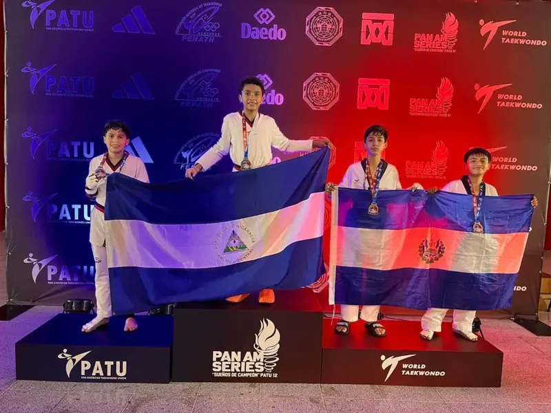 Nicaragua cierra el primer día con 23 medallas en el Pan American Series de Taekwondo en Honduras