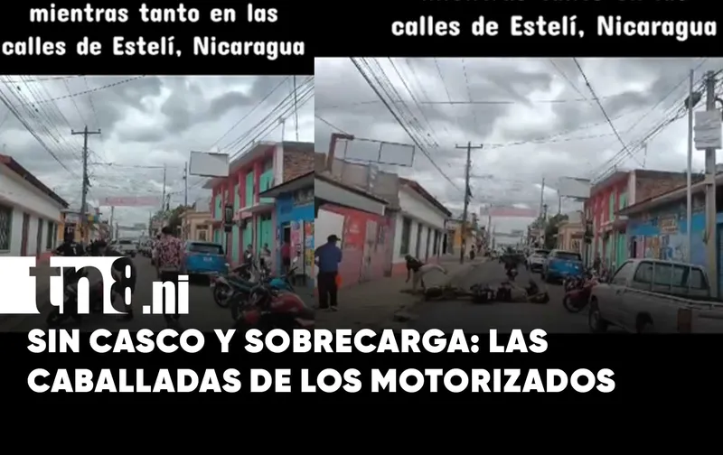 Estelí: Video viral deja al descubierto peligrosas imprudencias de motociclistas
