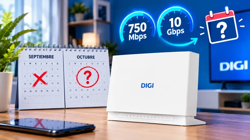 Digi mantiene en espera a miles de clientes con 500 Mbps, 750 Mbps o 10 Gbps: qué pasa con el cambio de router