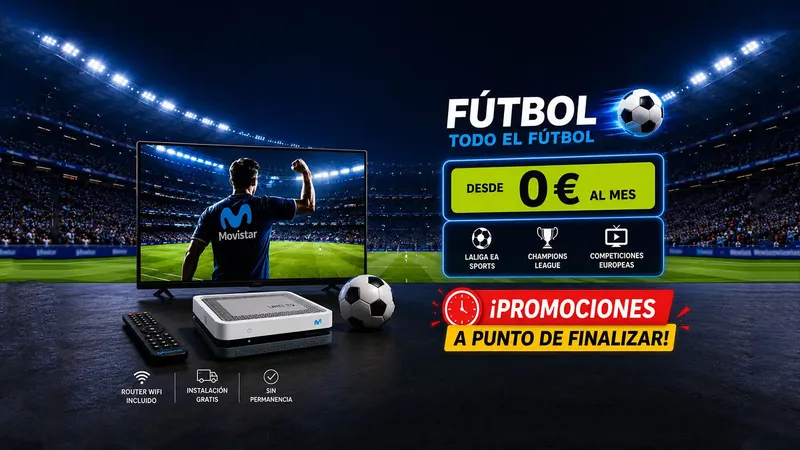 Última oportunidad para aprovechar las ofertas de Movistar para ver fútbol y ahorrar hasta septiembre o durante 12 meses