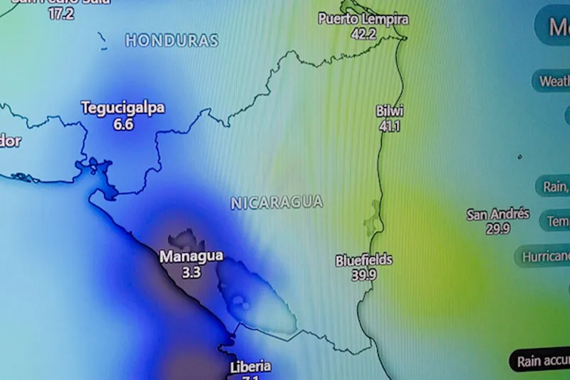 Onda tropical 22 ingresará a Nicaragua y traerá lluvias esta semana
