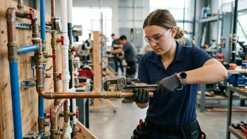 La IA puede escribir código y reemplazar tareas de oficina, pero todavía no sabe reparar una tubería. Los jóvenes están descubriendo dónde puede estar el futuro laboral