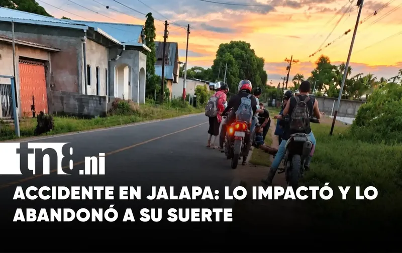 Ciclista resulta lesionado tras ser impactado por motociclista que huyó en Jalapa