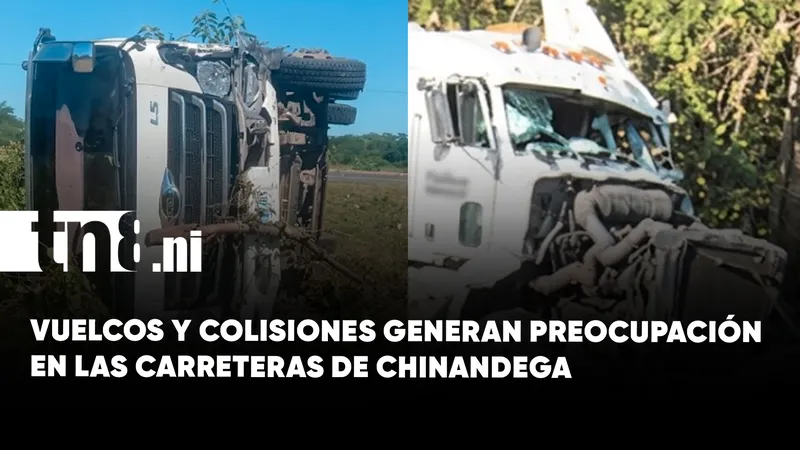 Tres accidentes de tránsito en Chinandega dejan lesionados y daños materiales