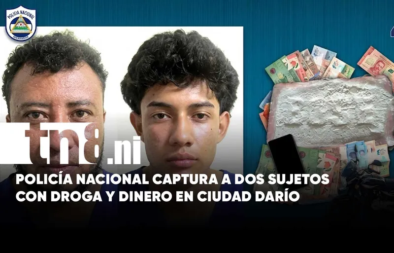 Operativo en Matagalpa deja dos detenidos y más de un kilo de cocaína incautada