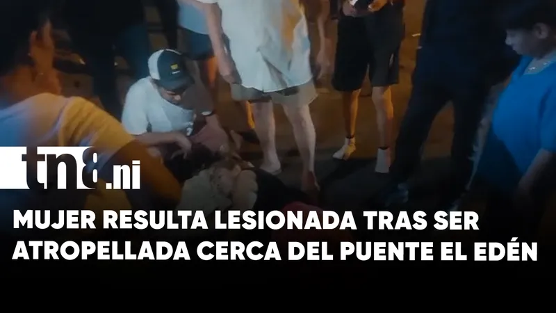 Accidente de tránsito deja a peatón lesionada en Managua