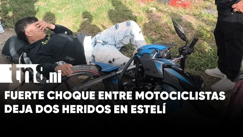 Violenta colisión entre motociclistas deja dos heridos en Estelí