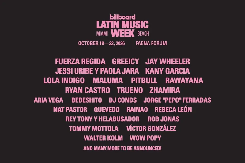 Maluma, Quevedo, Bebeshito y más se unen a Billboard Latin Music Week 2026