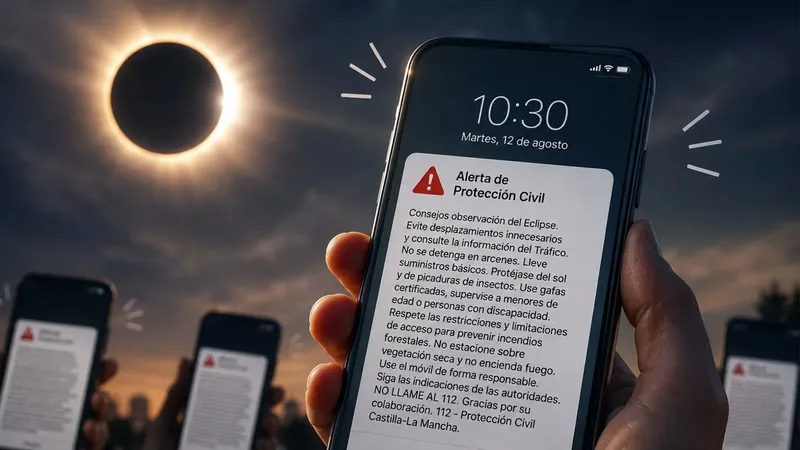 Protección Civil activa una alerta en los móviles por el eclipse: no es una emergencia