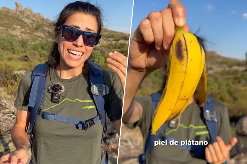 Ni la piel del plátano, ni restos de manzana: los expertos advierten del error común de tirar comida cuando vamos de excursión por el campo