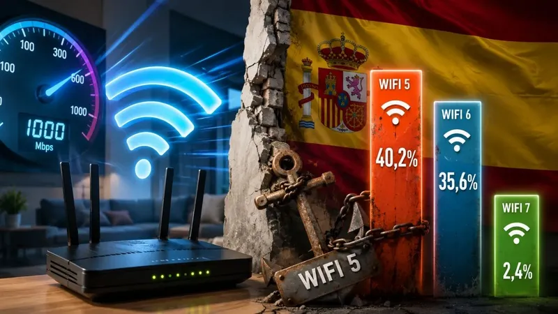 Tu fibra puede ser rápida, pero tu WiFi no tanto: España sigue anclada en WiFi 5