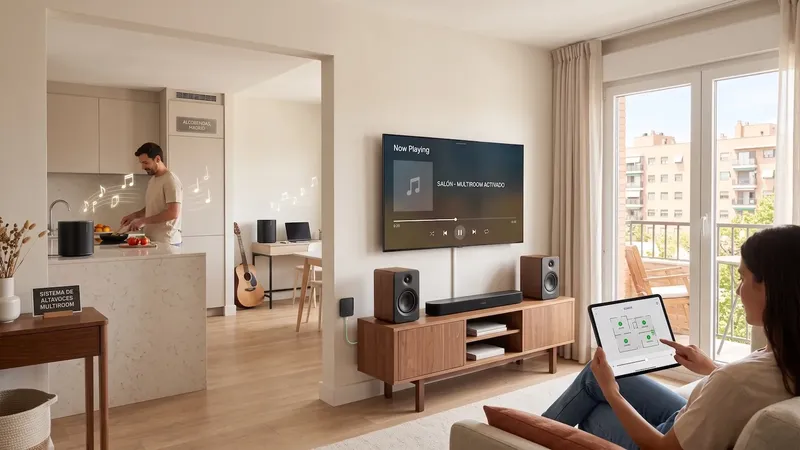 Altavoces multiroom: así funciona la tecnología que te permite escuchar música por toda la casa