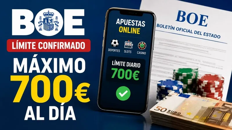 El BOE lo confirma: no podrás apostar ni jugar online más de 700 euros al día