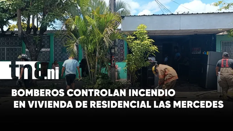 Bomberos controlan incendio en residencial Las Mercedes y evitan tragedia mayor