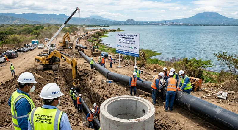 Avanza megaproyecto de saneamiento del Lago Xolotlán con obras clave en Ciudad Sandino y Tipitapa