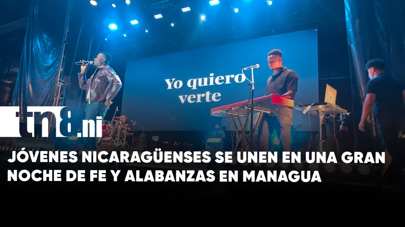 Miles de jóvenes viven una noche de fe y alabanzas en Managua junto a...