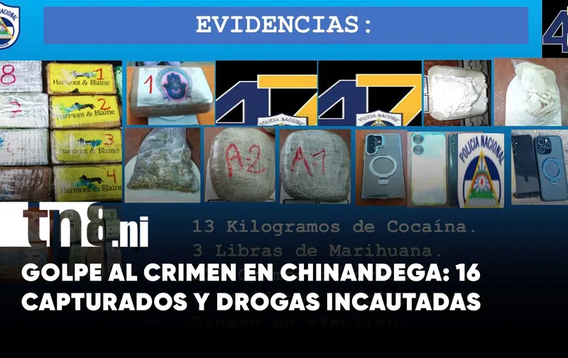 Caen 16 personas en Chinandega por drogas, robos, violación y abuso sex*al
