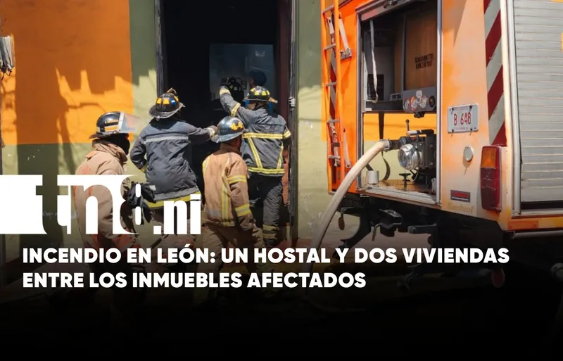 Incendio en el barrio El Calvario de León afecta tres viviendas, entre ellas un...