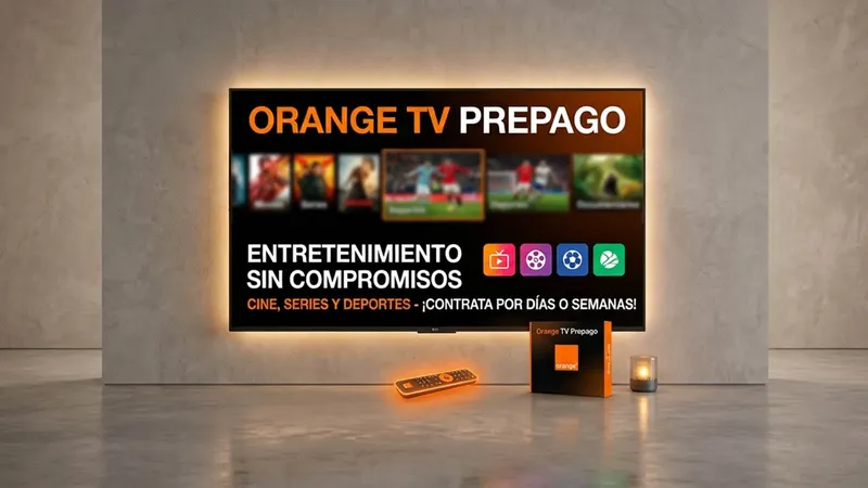 Orange estrena su TV en las tarifas de prepago: más de 90 canales, fútbol y streaming desde 15 euros
