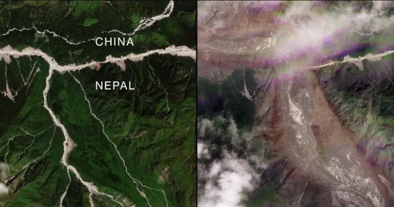 Colapso de glaciar y avalancha habrían alimentado la mortífera inundación en la frontera de Nepal y China