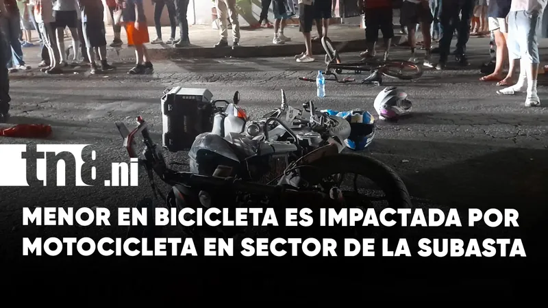 Niña de 8 años resulta lesionada tras ser atropellada por motocicleta en Managua