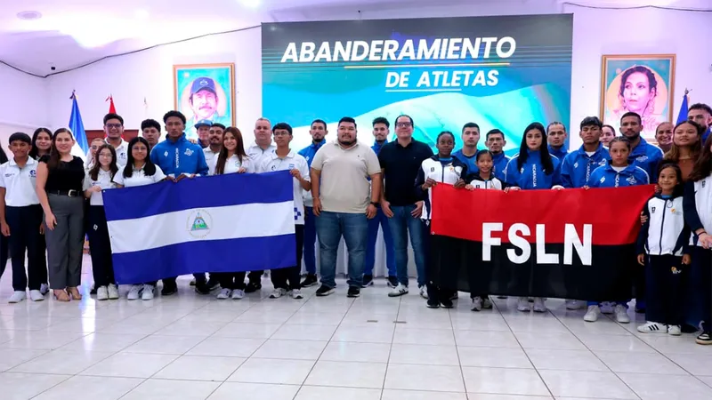 Abanderan a delegaciones nicaragüenses que competirán en Colombia, El Salvador y Uzbekistán