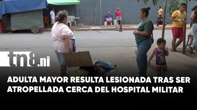 Mujer es atropellada por caponera cerca del Hospital Militar en Managua