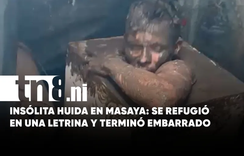 Masaya: Quiso escapar de la justicia y terminó en el fondo de una letrina