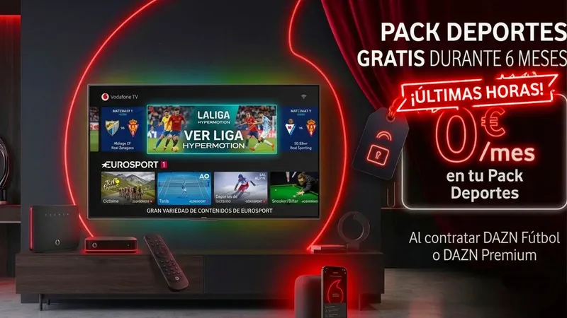 Hoy termina la oferta especial de Vodafone para los clientes que quieran más deporte por 0 euros durante 6 meses