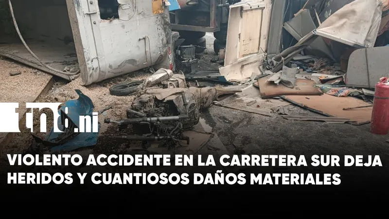 Cabezal sin frenos arrasa negocios y deja varios lesionados en la Carretera Sur