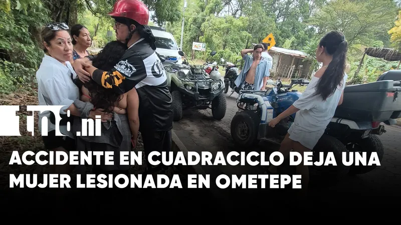 Accidente en cuadraciclo deja un lesionado en la comunidad El Perú, Isla de Ometepe