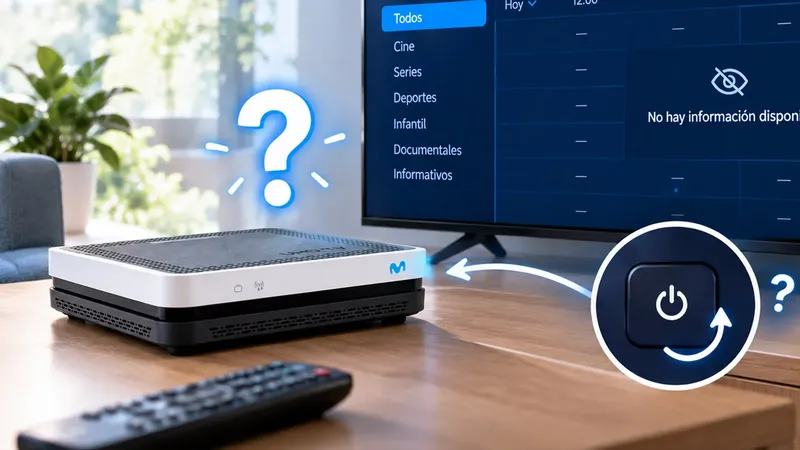 Un error del deco 4K de Movistar deja la guía sin información, pero tiene fácil solución: «Es posible que el reinicio…»