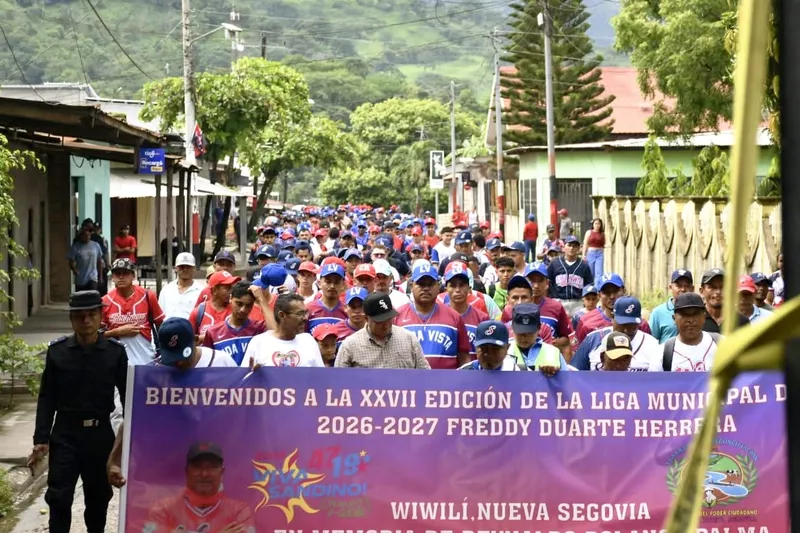Wiwilí celebra el inicio de la XXVII Liga Municipal de Béisbol